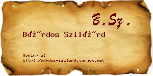 Bárdos Szilárd névjegykártya
