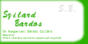 szilard bardos business card