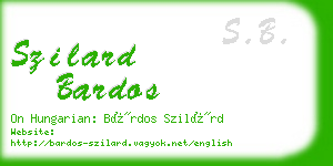 szilard bardos business card